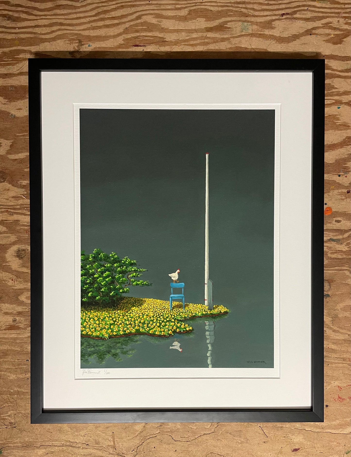 Den blå stol og flagstang (DECEMBER TILBUD 2025)