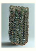 Ann Bjerg - VASE - Riflet grøn